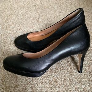 Corso Como black leather heels